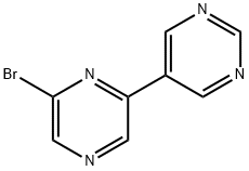 2-Bromo-6-(5-pyrimidyl)pyrazine Struktur