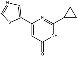 4-Hydroxy-6-(5-thiazolyl)-2-cyclopropylpyrimidine Struktur