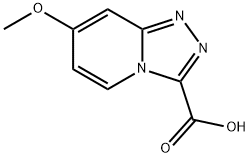 7-methoxy-[1,2,4]triazolo[4,3-a]pyridine-3-carboxylic acid Struktur