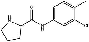 N-(3-chloro-4-methylphenyl)pyrrolidine-2-carboxamide Struktur