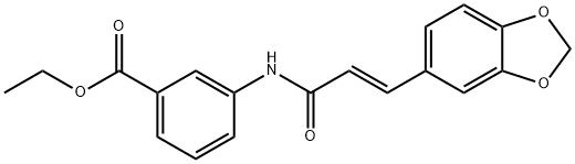 ethyl 3-{[3-(1,3-benzodioxol-5-yl)acryloyl]amino}benzoate Struktur