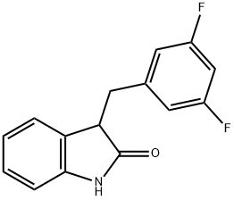 3-(3,5-difluorobenzyl)indolin-2-one Struktur