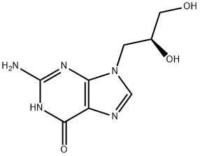 9-(S)-(2,3-dihydroxypropyl)guanine Struktur