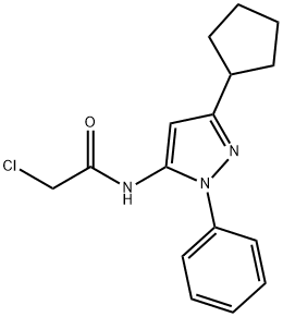 2-CHLORO-N-(3-CYCLOPENTYL-1-PHENYL-1H-PYRAZOL-5-YL)ACETAMIDE Struktur