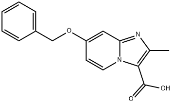 7-(benzyloxy)-2-methylimidazo[1,2-a]pyridine-3-carboxylic acid Struktur