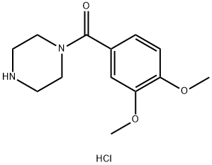 1-(3,4-DIMETHOXYBENZOYL)PIPERAZINE HYDROCHLORIDE Struktur