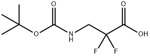 N-Boc-3-amino-2,2-difluoropropionic Acid Struktur