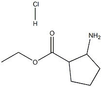 Ethyl 2-aminocyclopentane-1-carboxylate hydrochloride Struktur