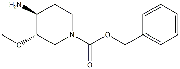 benzyl (3S,4S)-4-amino-3-methoxypiperidine-1-carboxylate Struktur