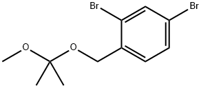 2,4-dibromo-1-{[(2-methoxypropan-2-yl)oxy]methyl}benzene Struktur