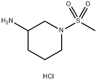 1-methanesulfonylpiperidin-3-amine hydrochloride Struktur