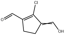 (3Z)-2-chloro-3-(hydroxymethylidene)cyclopent-1-ene-1-carbaldehyde Struktur