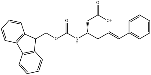 Fmoc-(S)-3-Amino-(6-phenyl)-5-hexenoicacid Struktur