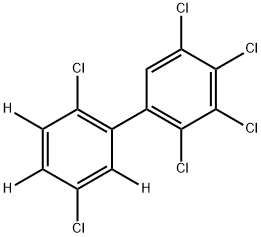 2,2',3,4,5,5'-Hexachlorobiphenyl-3',4',6'-d3	 Struktur