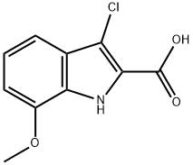 3-chloro-7-methoxy-1H-indole-2-carboxylic acid Struktur