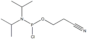 2-cyanoethyl N,N- diisopropylchlorophosphoramidite Struktur