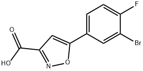 5-(3-bromo-4-fluorophenyl)isoxazole-3-carboxylic acid Struktur