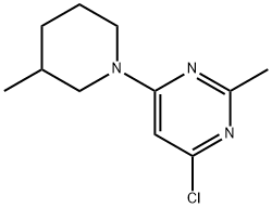 4-chloro-2-methyl-6-(3-methylpiperidin-1-yl)pyrimidine Struktur