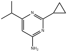 4-amino-2-cyclopropyl-6-(iso-propyl)pyrimidine Struktur