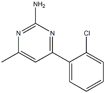 2-Amino-4-(2-chlorophenyl)-6-methylpyrimidine Struktur