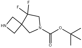 tert-butyl 8,8-difluoro-2,6-diazaspiro[3.4]octane-6-carboxylate Struktur