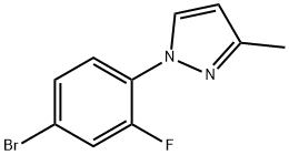 1-(4-bromo-2-fluorophenyl)-3-methyl-1H-pyrazole Struktur