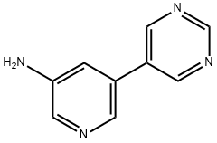 3-AMINO-5-(5-PYRIMIDYL)PYRIDINE Struktur