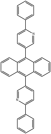 9,10-bis(6-phenylpyridin-3-yl)anthracene Struktur