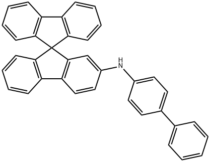 N-[1,1`-biphenyl]-4-yl-9,9`-spiro bi[9H-fluoren]-2-amine Struktur