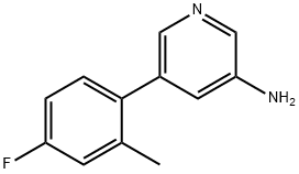 3-AMINO-5-(4-FLUORO-2-METHYLPHENYL)PYRIDINE Struktur