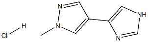 4-(1H-imidazol-4-yl)-1-methyl-1H-pyrazole hydrochloride Struktur