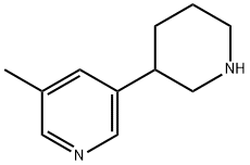 3-methyl-5-piperidin-3-ylpyridine Struktur