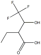 2-ethyl-4,4,4-trifluoro-3-hydroxybutanoic acid Struktur