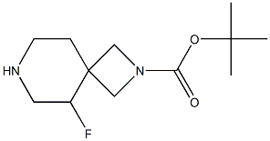 tert-butyl 5-fluoro-2,7-diazaspiro[3.5]nonane-2-carboxylate Struktur