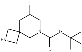 tert-butyl 8-fluoro-2,6-diazaspiro[3.5]nonane-6-carboxylate Struktur