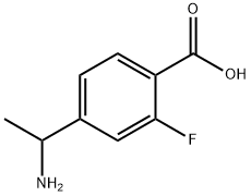 4-(1-AMINOETHYL)-2-FLUOROBENZOIC ACID Struktur