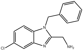 (1-benzyl-5-chloro-1H-1,3-benzodiazol-2-yl)methanamine Struktur