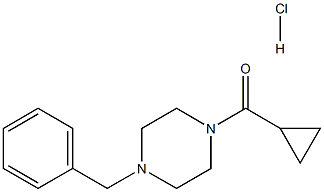 (4-benzylpiperazin-1-yl)(cyclopropyl)methanone hydrochloride Struktur