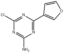 2-Amino-4-chloro-6-(3-furyl)-1,3,5-triazine Struktur