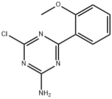 2-Amino-4-chloro-6-(2-methoxyphenyl)-1,3,5-triazine Struktur