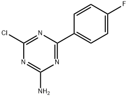 2-Amino-4-chloro-6-(4-fluorophenyl)-1,3,5-triazine Struktur