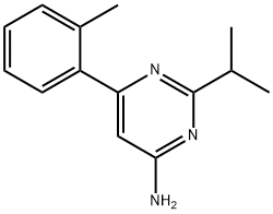 4-Amino-2-(iso-propyl)-6-(2-tolyl)pyrimidine Struktur