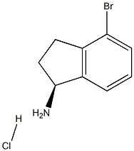 (S)-4-Bromo-2,3-dihydro-1H-inden-1-amine hydrochloride Struktur