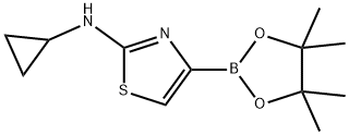 2-CYCLOPROPYLAMINOTHIAZOLE-4-BORONIC ACID PINACOL ESTER Struktur