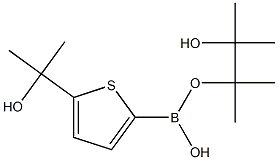 5-(1-Hydroxy-1-methylethyl)thiophene-2-boronic acid pinacol ester Struktur