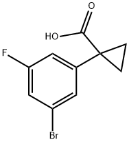 1-(3-bromo-5-fluorophenyl)cyclopropane-1-carboxylic acid Struktur