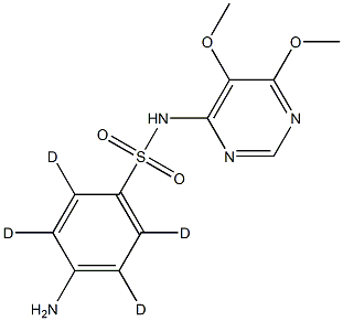 4-amino-2,3,5,6-tetradeuterio-N-(5,6-dimethoxypyrimidin-4-yl)benzenesulfonamide Struktur