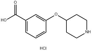 3-(Piperidin-4-yloxy)benzoic acid hydrochloride Struktur