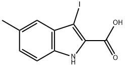 3-iodo-5-methyl-1H-indole-2-carboxylic acid Struktur