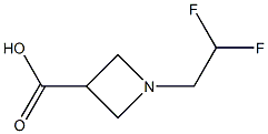 1-(2,2-difluoroethyl)azetidine-3-carboxylic acid Struktur